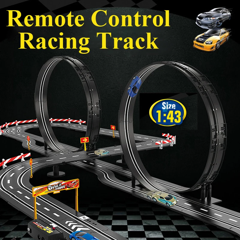 1:43 электрический трек железнодорожные игрушки слот автомобильный набор Autorama