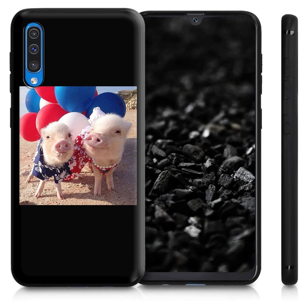 Couples Cute Pink Pet Pig Case for Samsung Galaxy A5 A6 A9 M11 M21 M31 S21 S21S S30 Plus Ultra M51 A02 A12 A32 A52 A72 F62 M62 | Мобильные