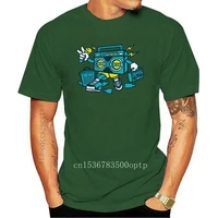 mens t shirt boombox stereo cartoon cool fashion retro slim fit s xxl tshirt