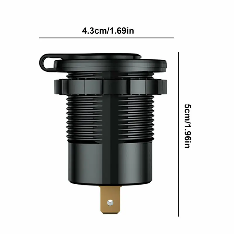 

Waterproof Charger Dual USB 12V 4.8A ATV Fast Marine Motorcycle Socket Colorful Digital Power Outlet Voltmeter
