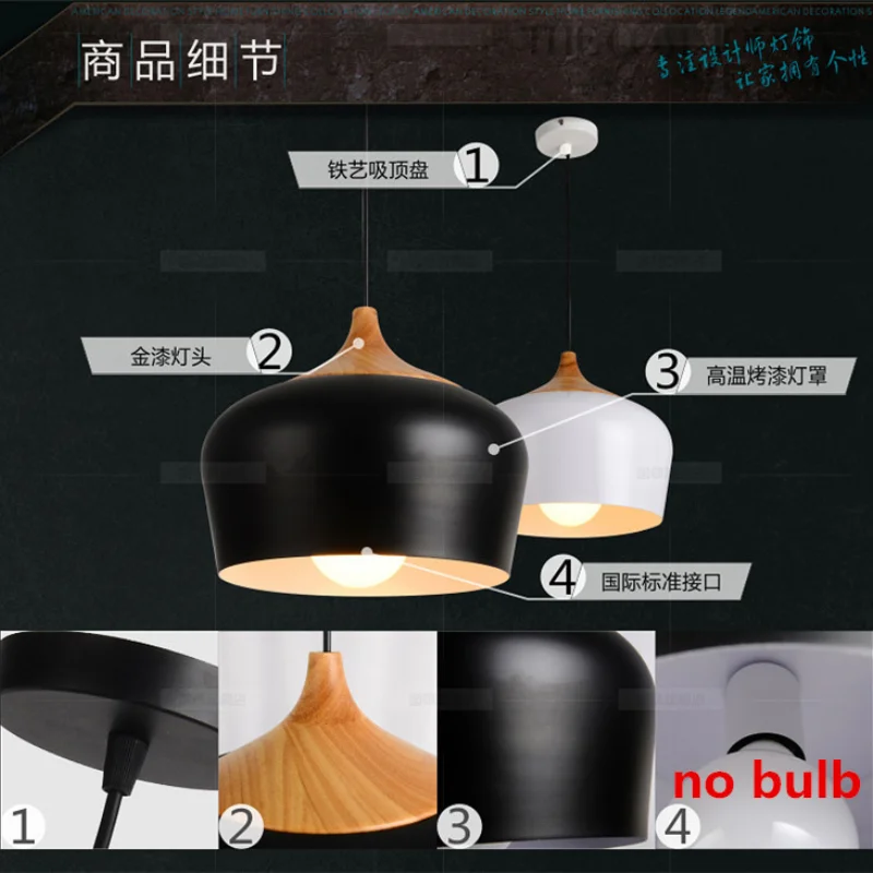 Modern pendant light Oak Wood lamp E27 socket wood lampholder Hanging white black Optionally 300mm / 350mm | Лампы и освещение