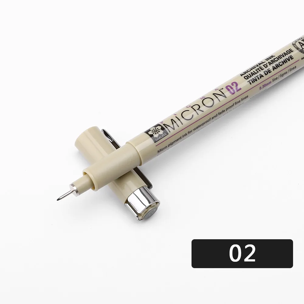 02 Sakura ручка Pigma micron Neelde мягкая кисть Ручка для рисования Лот 005 01 02 03 04 05 08 1,0 кисть художественные маркеры - Цвет: 02