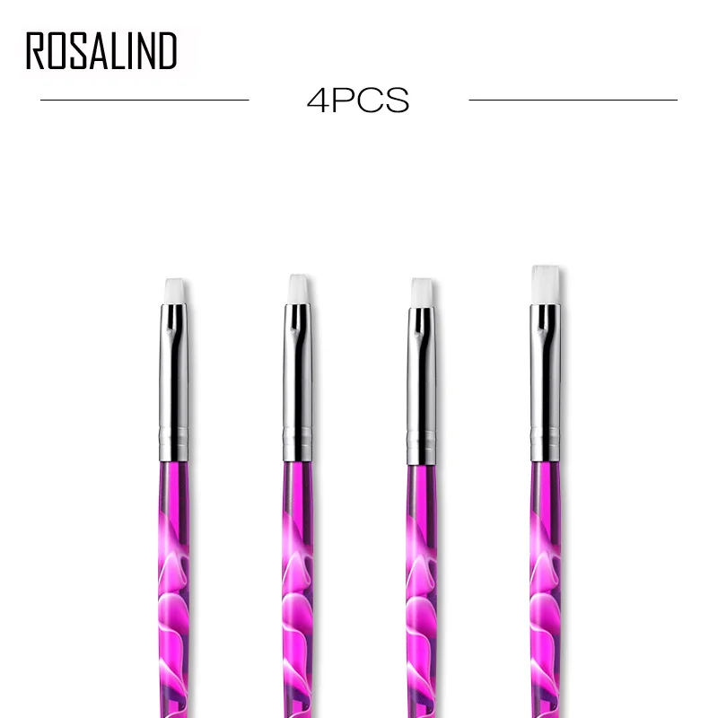 (8 шт./лот) набор кистей для ногтей ROSALIND инструмент точечного маникюра фиолетовая