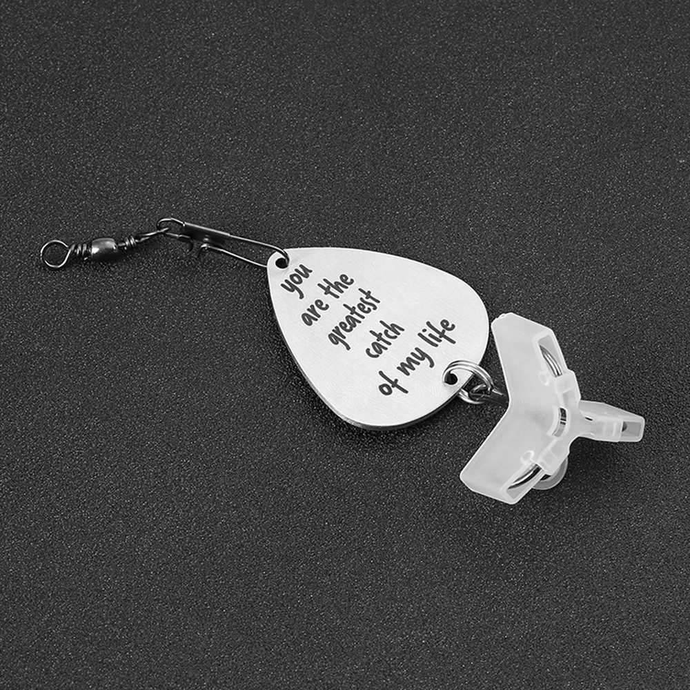 Персонализированный брелок для ключей из нержавеющей стали рыболовный крючок с