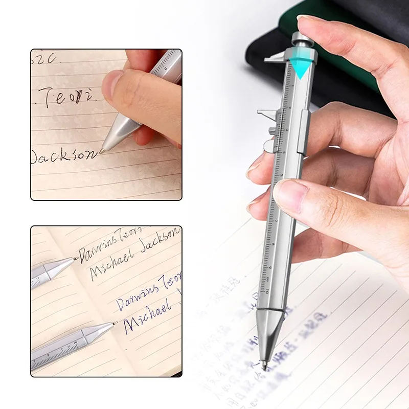 

Multifunction Gel Ink Pen Vernier Caliper Roller Ball Pen Stationery Ball-Point Ball-Point 0.5mm Drop shipping