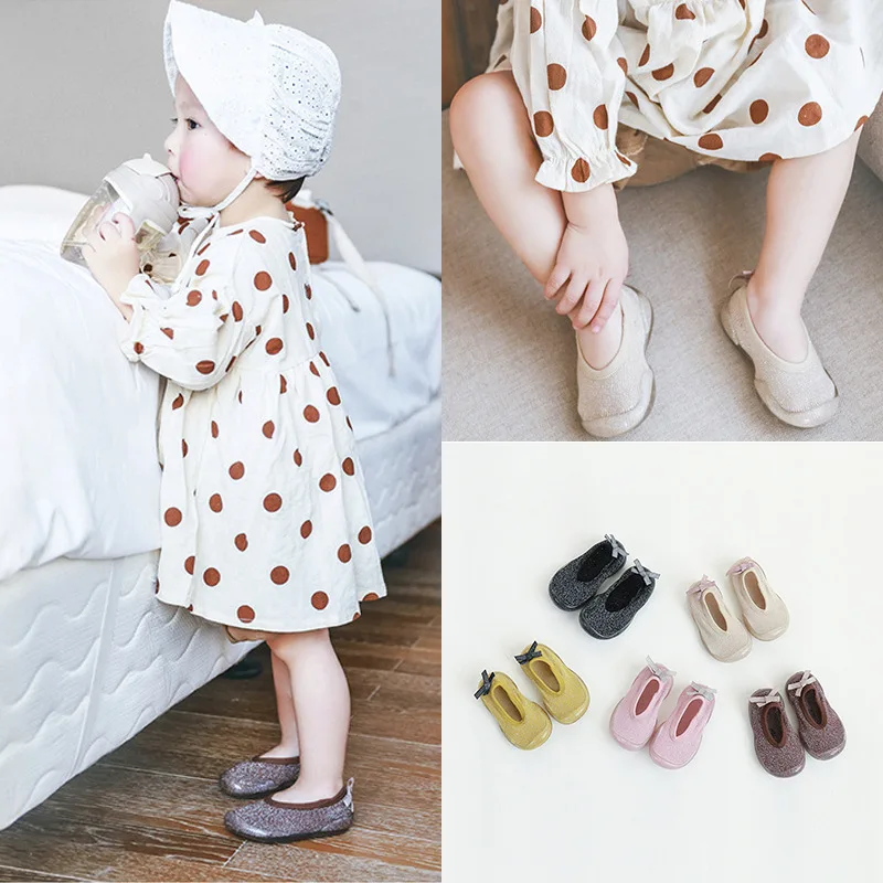 

Shallow mouth baby shoes socks anti-slip floor socks shoes soft rubber sole baby toddler shoes socks