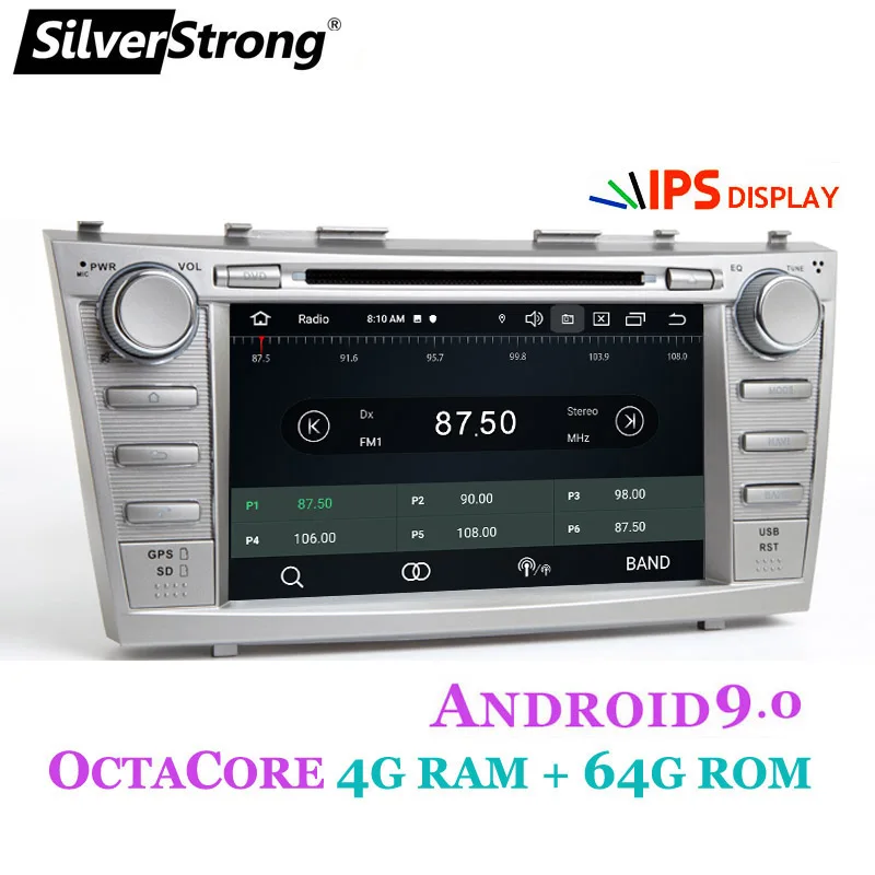 SilverStrong 2din Android9.0 4 Гб 64 ГБ Автомобильный DVD для TOYOTA CAMRY Aurion автомобильный DVD CAMRY v40 gps Автомобильный Радио DVD НАВИГАЦИЯ