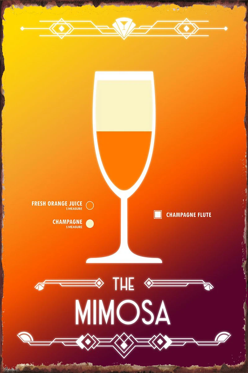 

Оловянная табличка Mimosa, Настенный декор, Ретро винтажный металлический знак для творчества, клуба, мужской пещеры, кафе, паба, дома