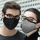 Корейская Тканевая маска для лица PM2.5 против смогапыли, Пылезащитная маска для рта, респиратор с угольным фильтром, черная маска