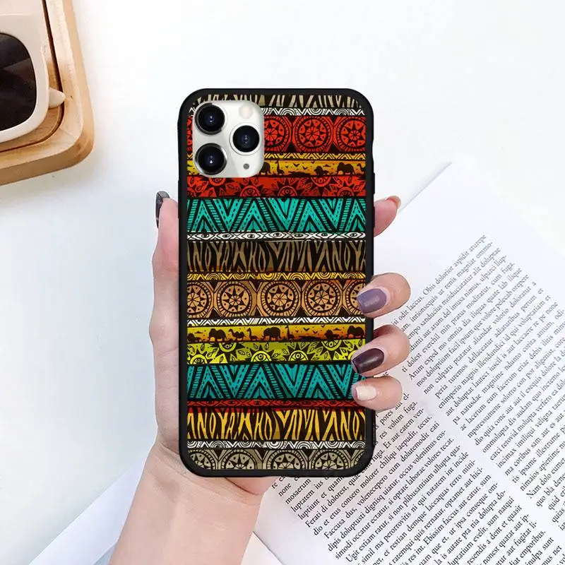 

African fabric art print pattern Phone Case for iPhone 11 12 mini pro XS MAX 8 7 6 6S Plus X 5S SE 2020 XR Luxury shell funda