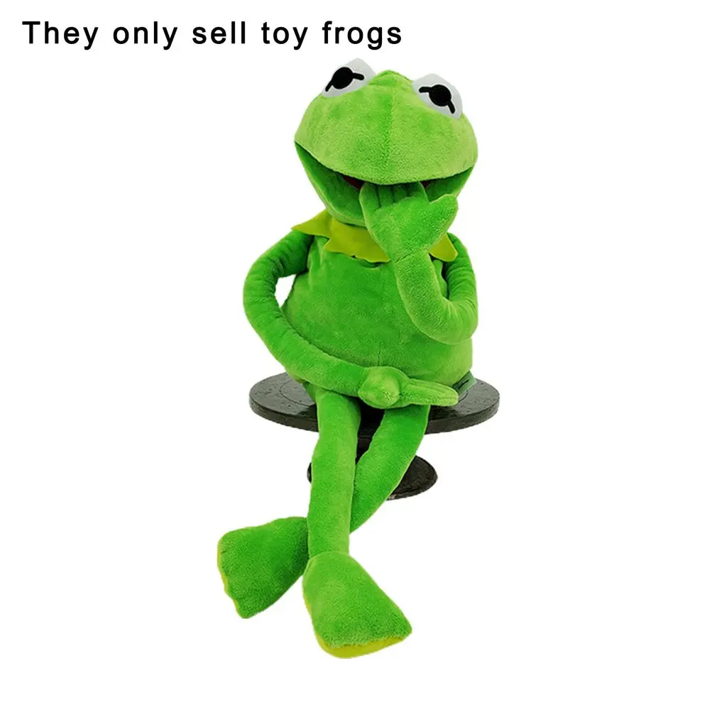 60cm Kermit Plush Toy Sesame Street frogs Doll Soft stuffed Toy Hand puppet Dropshipping Christmas Holiday Gift For Kids