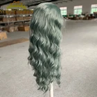 Vogue Queen темно-зеленый синтетический кружевной передний парик, свободные вьющиеся длинные парики, термостойкие волосы для женщин