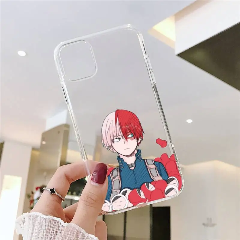 

Cartoon My Hero Academia Anime Phone Case Transparent soft For iphone 5 5s 5c se 6 6s 7 8 11 12 plus mini x xs xr pro max