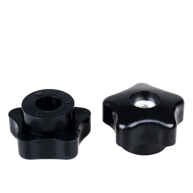 

2Pcs M6 M8 M10 M12 M14 M16 Plum Bakelite Hand Tighten Nuts Handle Star Mechanical Black Thumb Nut