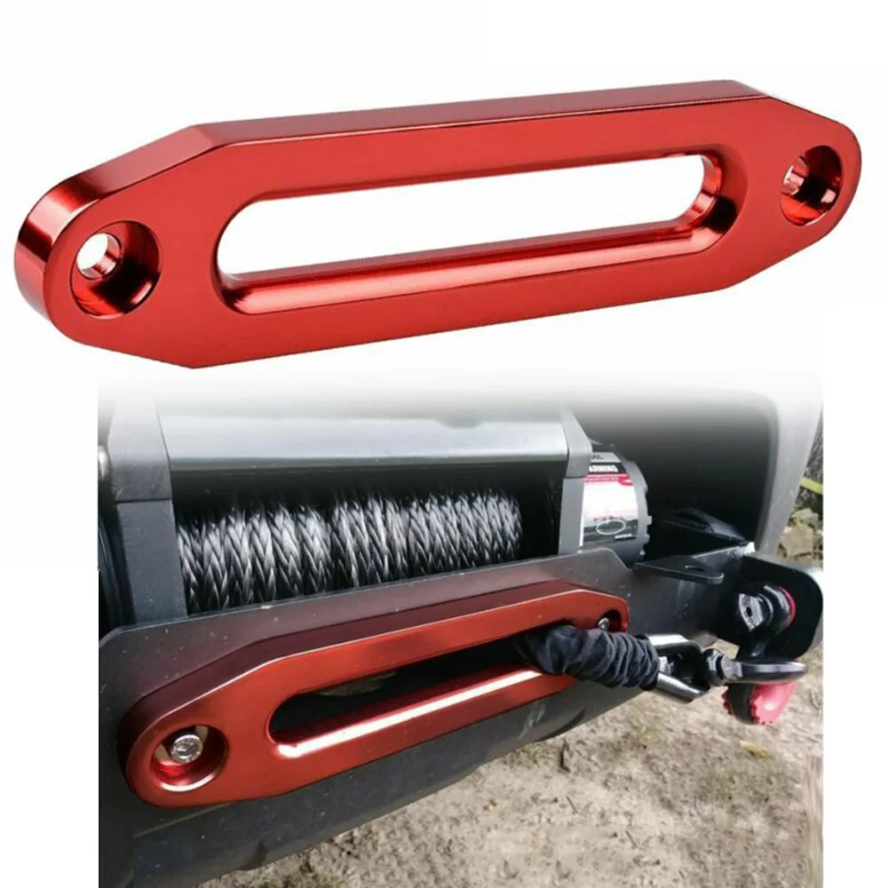 10 дюймов алюминиевый хоз Fairlead красный 15000LBS для синтетического троса лебедки ATV UTV