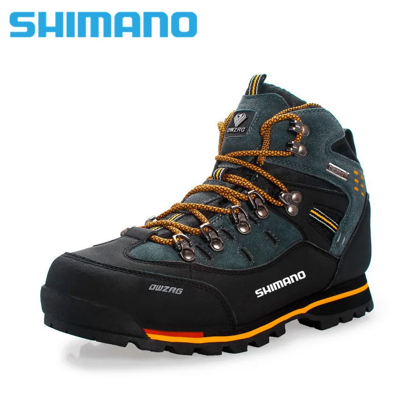 

Shimano Men Fishing Shoes Waterproof Leather Shoes New Popular Outdoor Shoes Men High Top Winter Boots Climbing Fishing Shoes