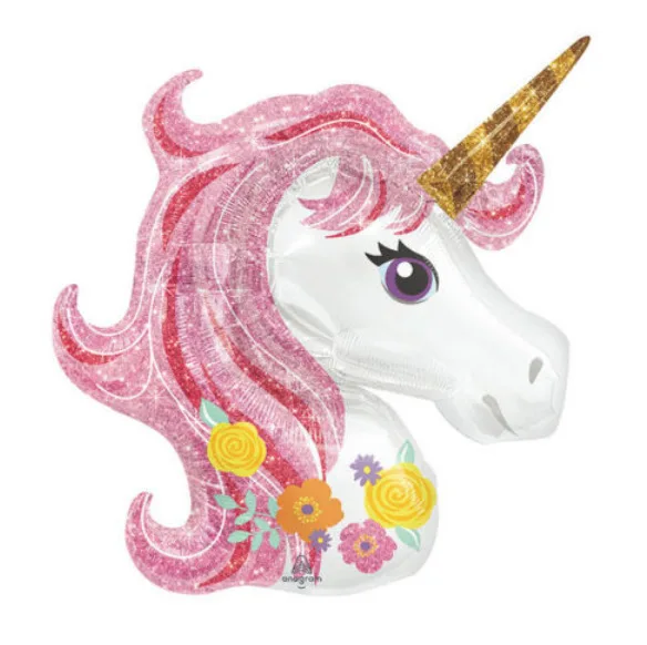 110*80 см Большой Радужный Единорог шар для дня рождения украшения детской