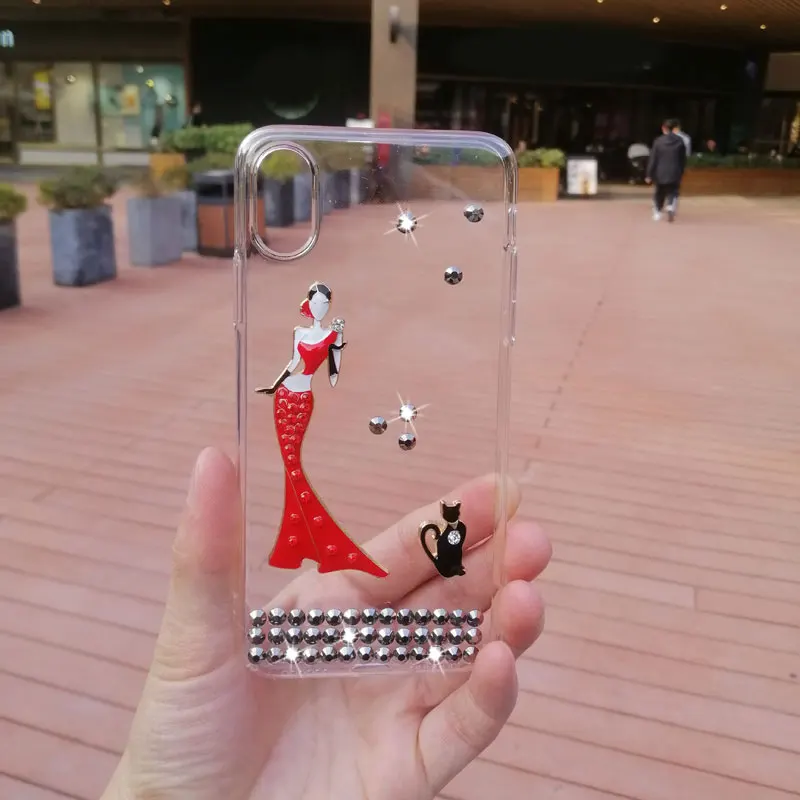 

For Redmi 9A Case Luxury Glitter Diamond Phone Case For Xiaomi Redmi 9A 9 A 6.53 inch Fashion Rhinestone Silicone Back Covers