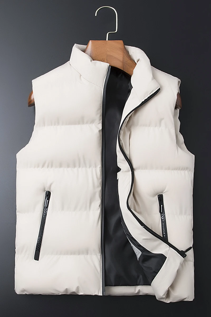

2020 Autumn MenThick Sleeveless Vest Jacket WaistCoat Men Winter Fashion Casual Warm Cotton-Padded Vests Oversize Outwear 8XL