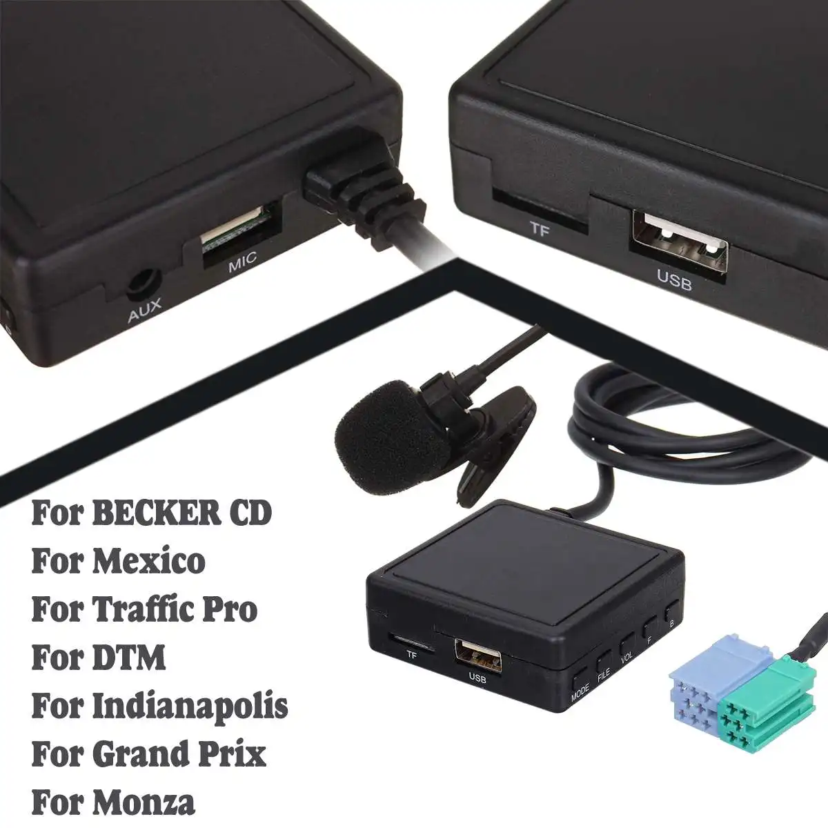 HIFI SD MIC USB аудио bluetooth приемник кабель адаптер Радио стерео для BECKER Мексики Traffic
