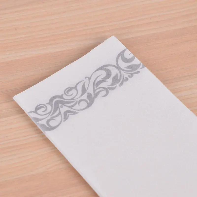 Одноразовые льняные полотенца для гостей-декоративные белые рук Серебряные