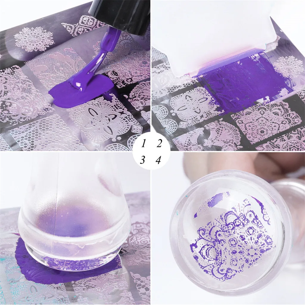 

DIY Nail Patterns Stamper Scraper Nail Design Stamping Plate Nail Art Tools