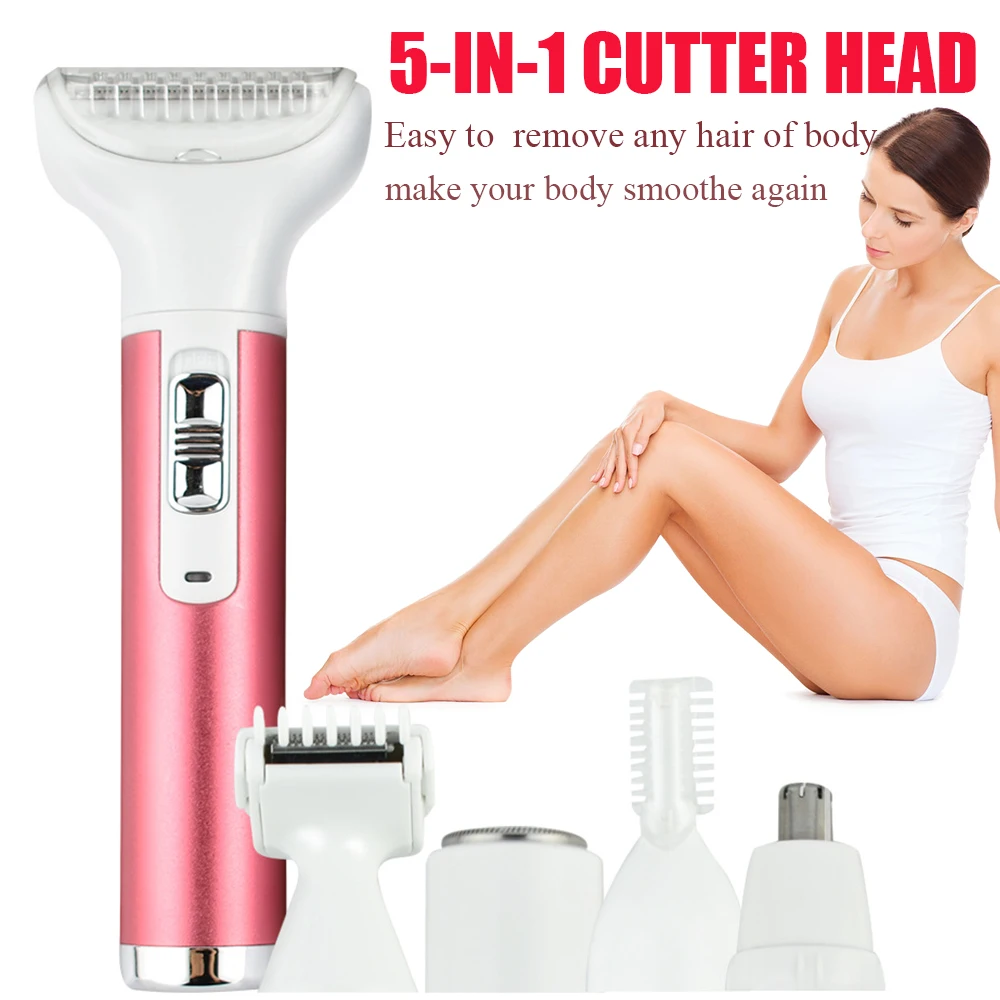 Набор 5 в 1 женский триммер для сухого и влажного бритья|Помазок| |