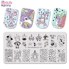 Штамповочные пластины Beautybigbang, 6*12 см, милое Облачное изображение из нержавеющей стали, звезда, единорог, пластина для стемпинга для нейл-арта, печатный узор