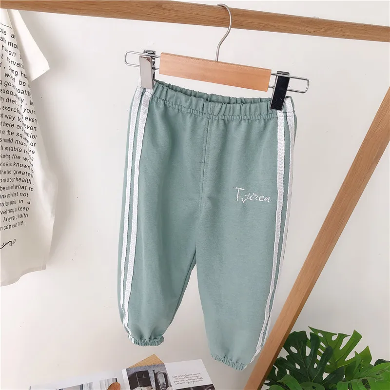 

Spring and autumn new children's pants children's sports and leisure sunscreen pants boys and girls mosquito pants thin trousers