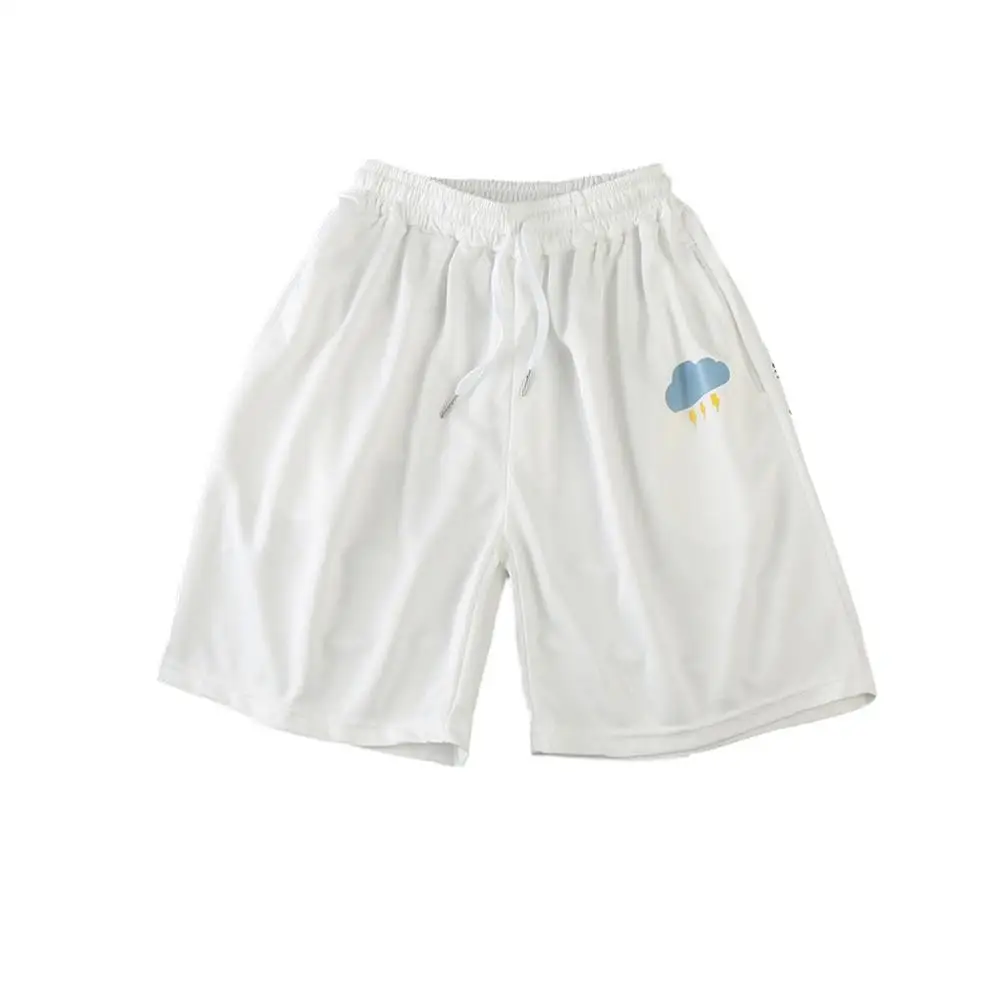 

Shorts Men Sun Moon Quick Drying Drawstring Elastic Fifth Pants Board Sports Shorts