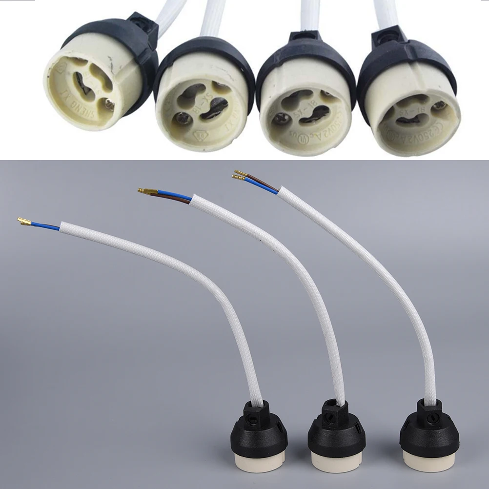 

1pc gu10 socket base Ceramic Holder Connector Lamp wiring for GU10 Base Halogen Sockets or GU10 led bulb