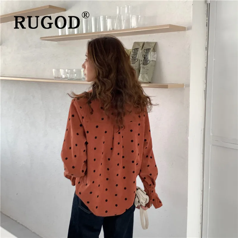 Женская блузка в винтажном стиле RUGOD свободная винтажная с длинными рукавами