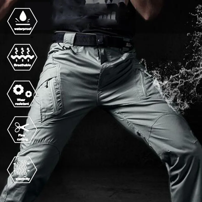 

City Casual Cargo Pants Men Elastic Outdoor Military Army Trousers Man Slim Many Pockets Waterproof Wear Resistant Tactical Pant