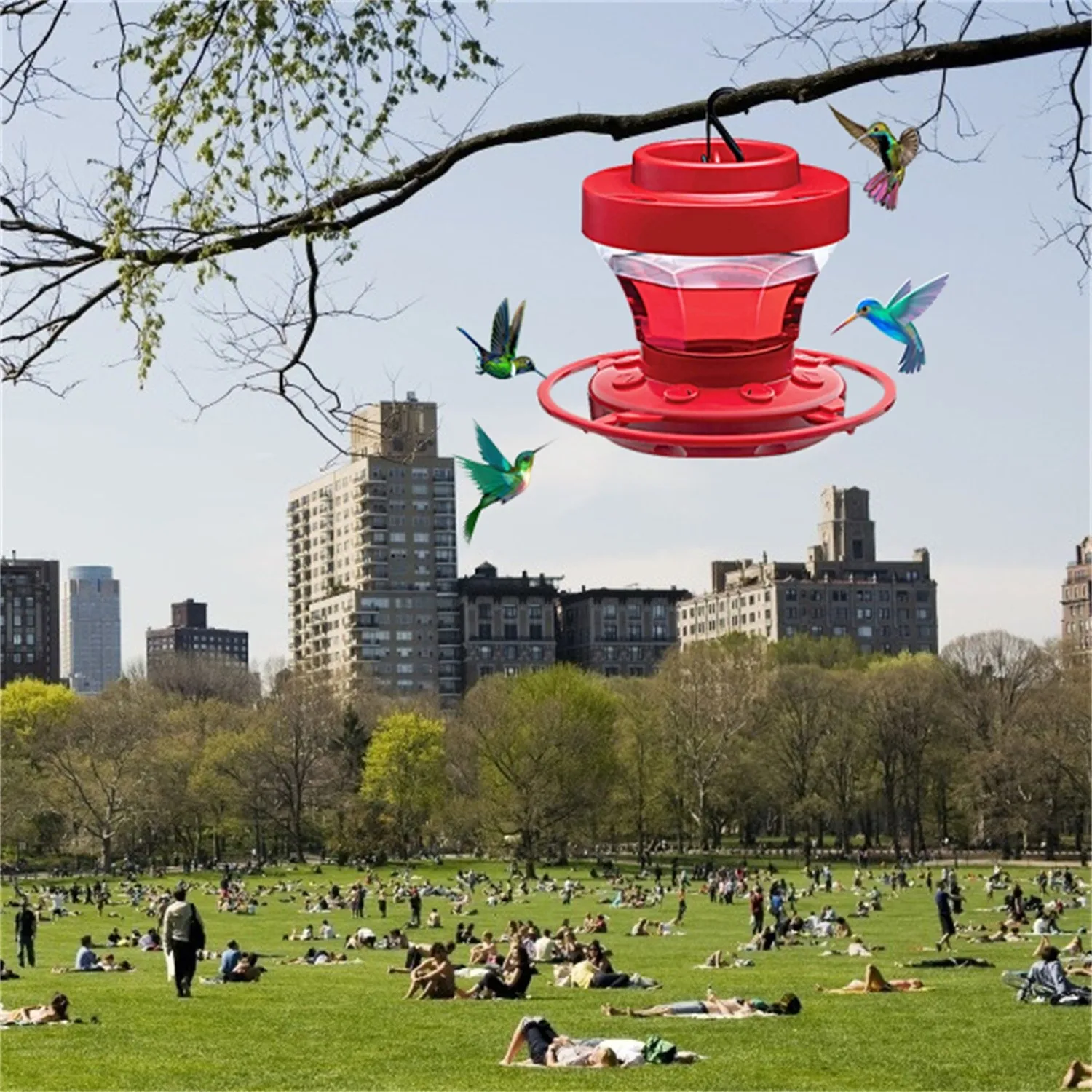 

Outdoor Garden Plastic home decor Hook Bird Feeder One Pcs Plastics Bird Water Feeder Bottle Hanging Humming Bird Feeder