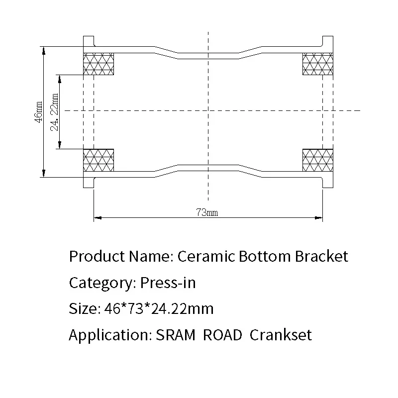 PF30 73 SRAM Road Hscer ceramics Bottom Bracket BB30 PF30 BSA ROAD MTB bicycle bearing - Цвет: PF30 73 SRAM Road