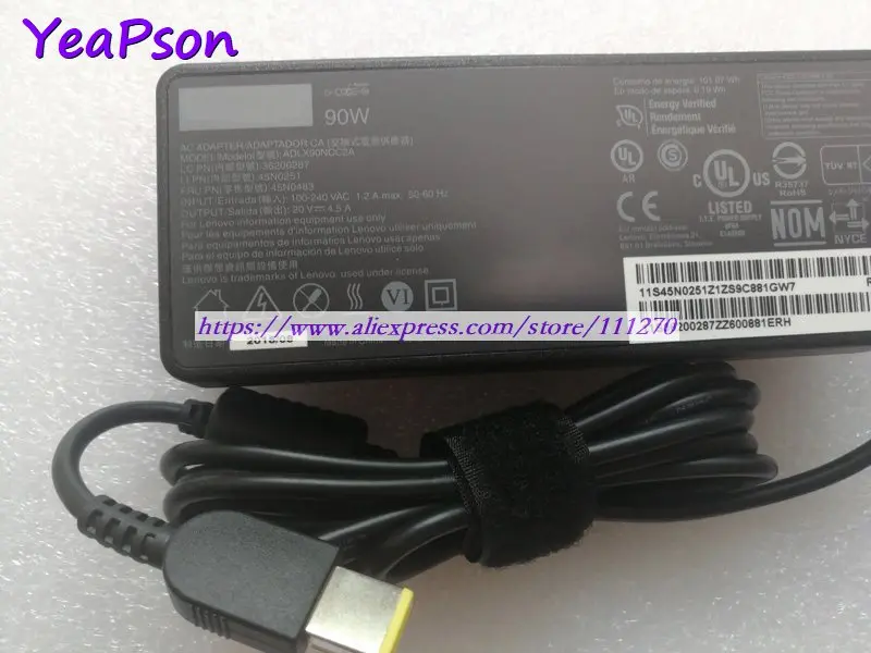Адаптер для ноутбука Lenovo ThinkPad L440 L450 L460 T470 T470S T470P 20 в 4 5 А 90 Вт|Адаптеры ноутбуков| |