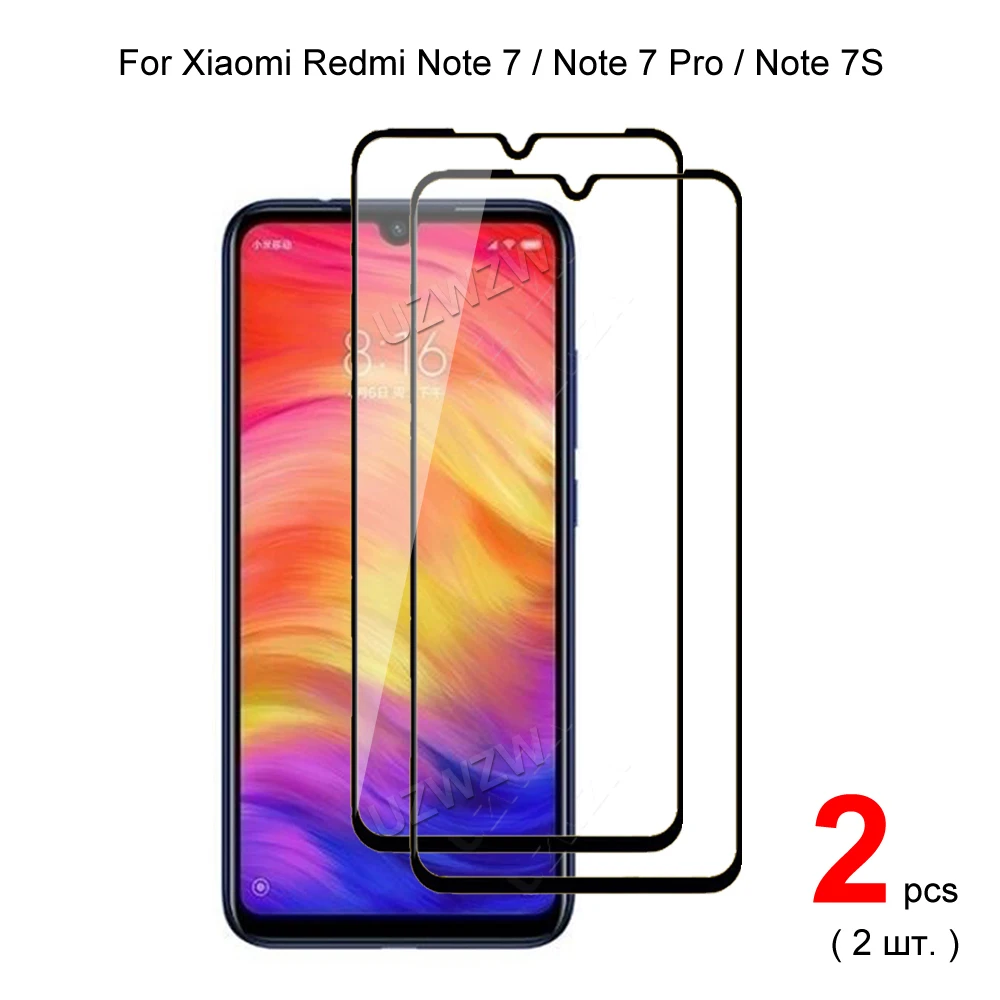 Для Xiaomi Redmi Note 7 / Pro 7s полное покрытие закаленное стекло Защита для экрана телефона