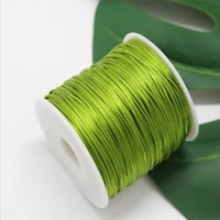 1mm moss green nylon chinese satin silk knot cord rattail thread necklace macrame string jewelry findings beading rope 214
