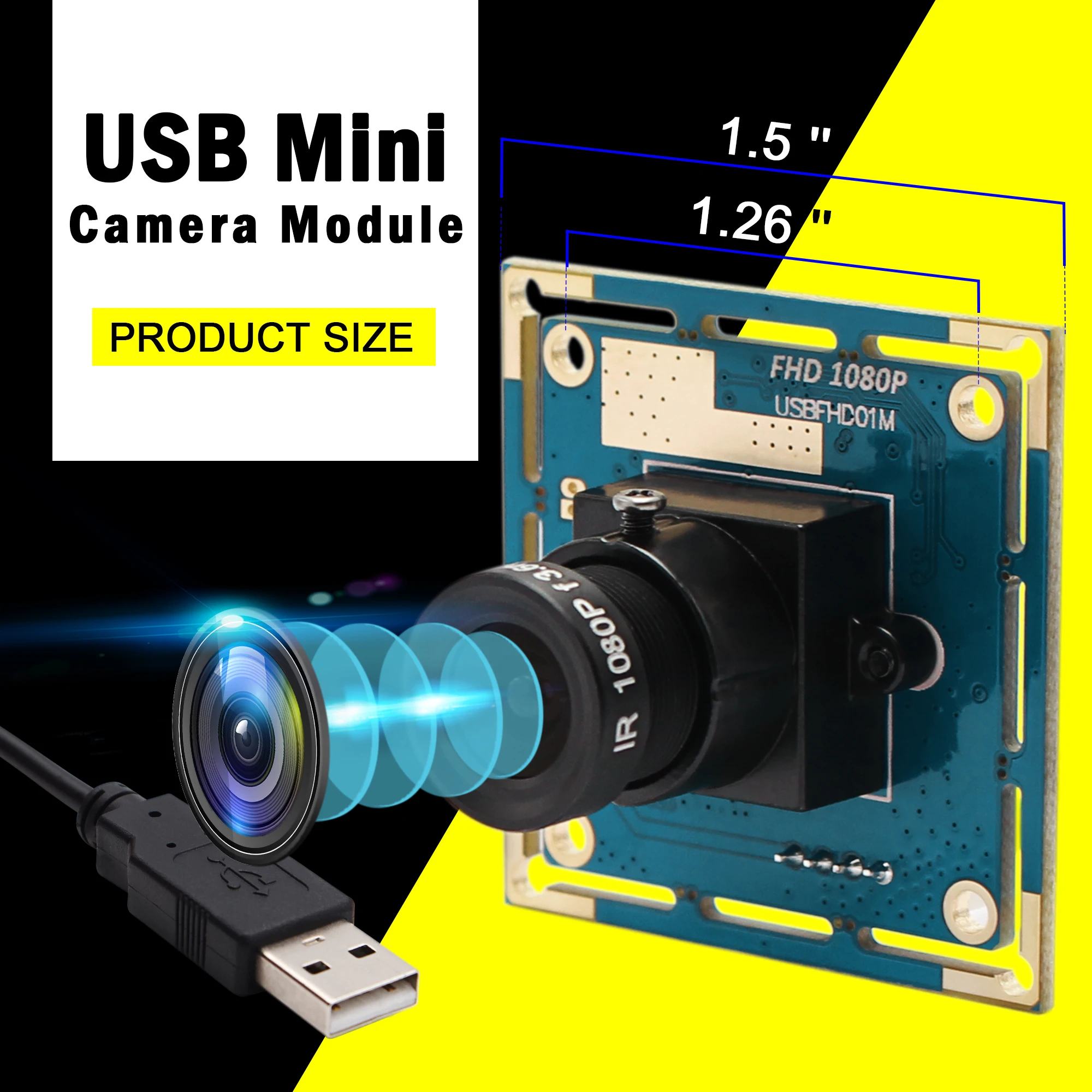 2MP CMOS OV2710 2 8 мм объектив YUY2 и MJPEG супер мини 1080p Oem Usb Камера производителя модулей