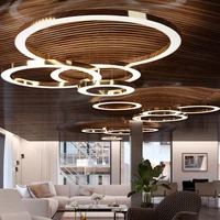 modern led circle ring pendent lamp gold colour pendent lights for interior design suspension luminaire dining room lights