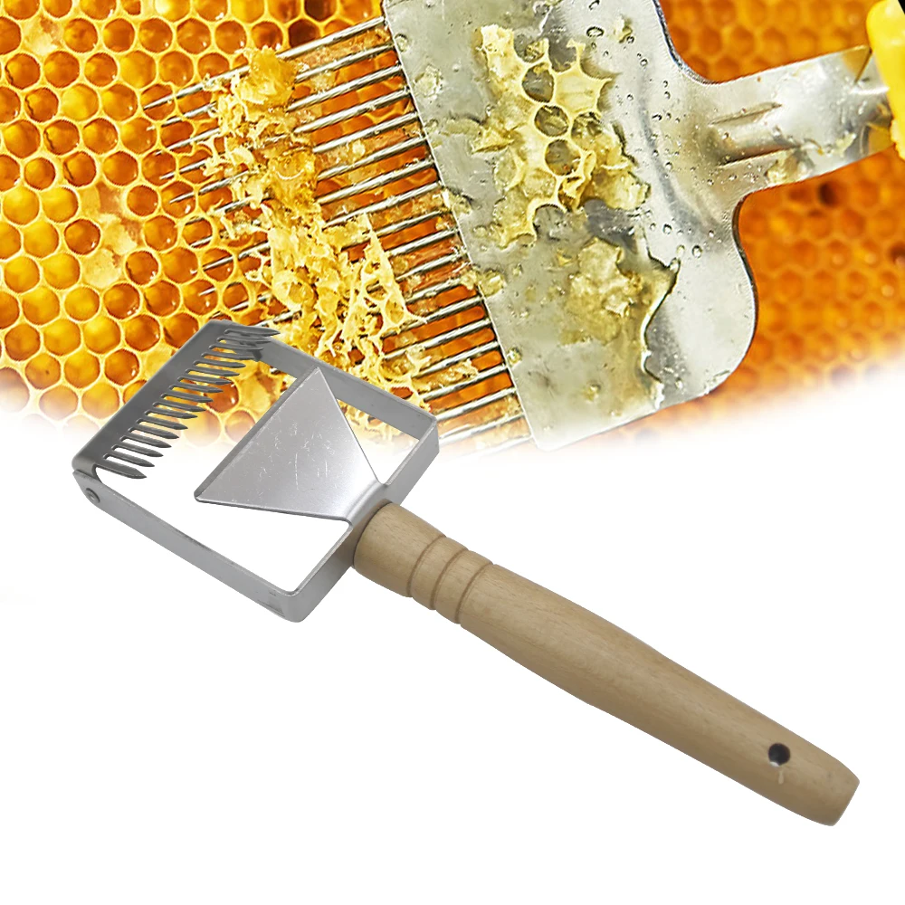 

Beekeeping Uncapping Fork 17 Pin Wooden Handle Honey Knife Bee Hive Honeycomb Scraper Tools For Beekeeper Supplies Equipment