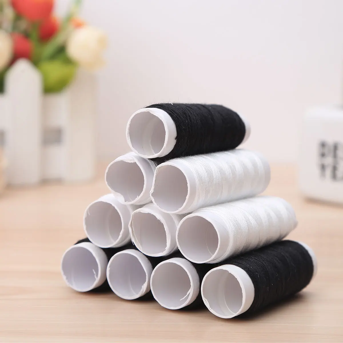 10 катышков 100% полиэстер пряжа швейная нить рулон машина ручная вышивка набор для