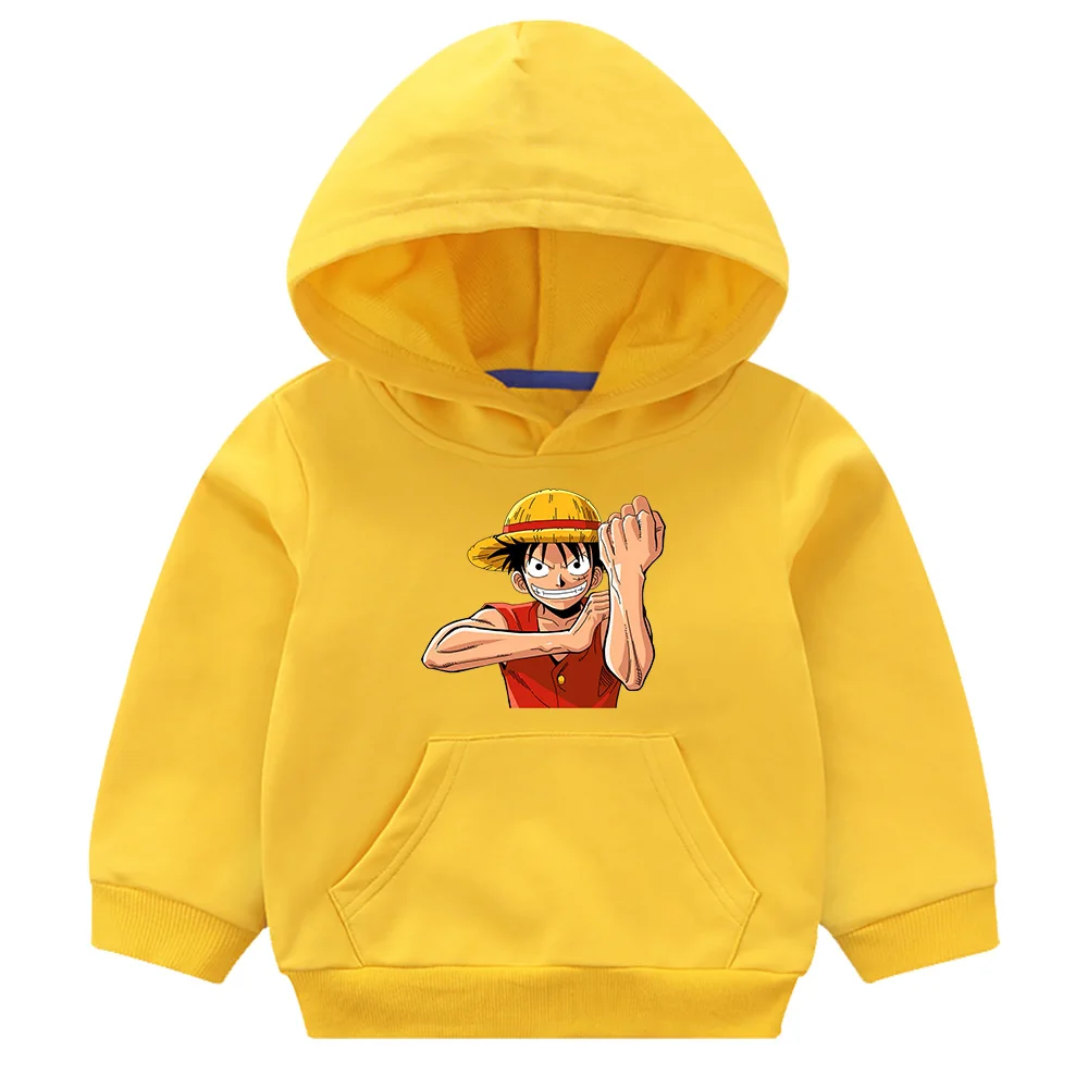 

One Piece Luffy Hoody Sweatshirt Children Harajuku Streetwear Hoodies Sweatshirts 2020 Autumn Boy Girls Warm Hoodie