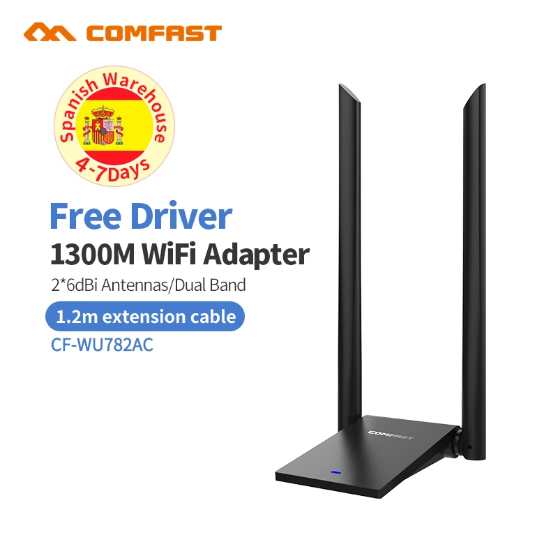 

Гигабитный USB 3,0 1300 Мбит/с Wifi адаптер двухдиапазонный 5 ГГц 2,4 ГГц 802.11AC 2 * 6dbi Wifi антенна ключ сетевая карта для ноутбука настольного компьютера