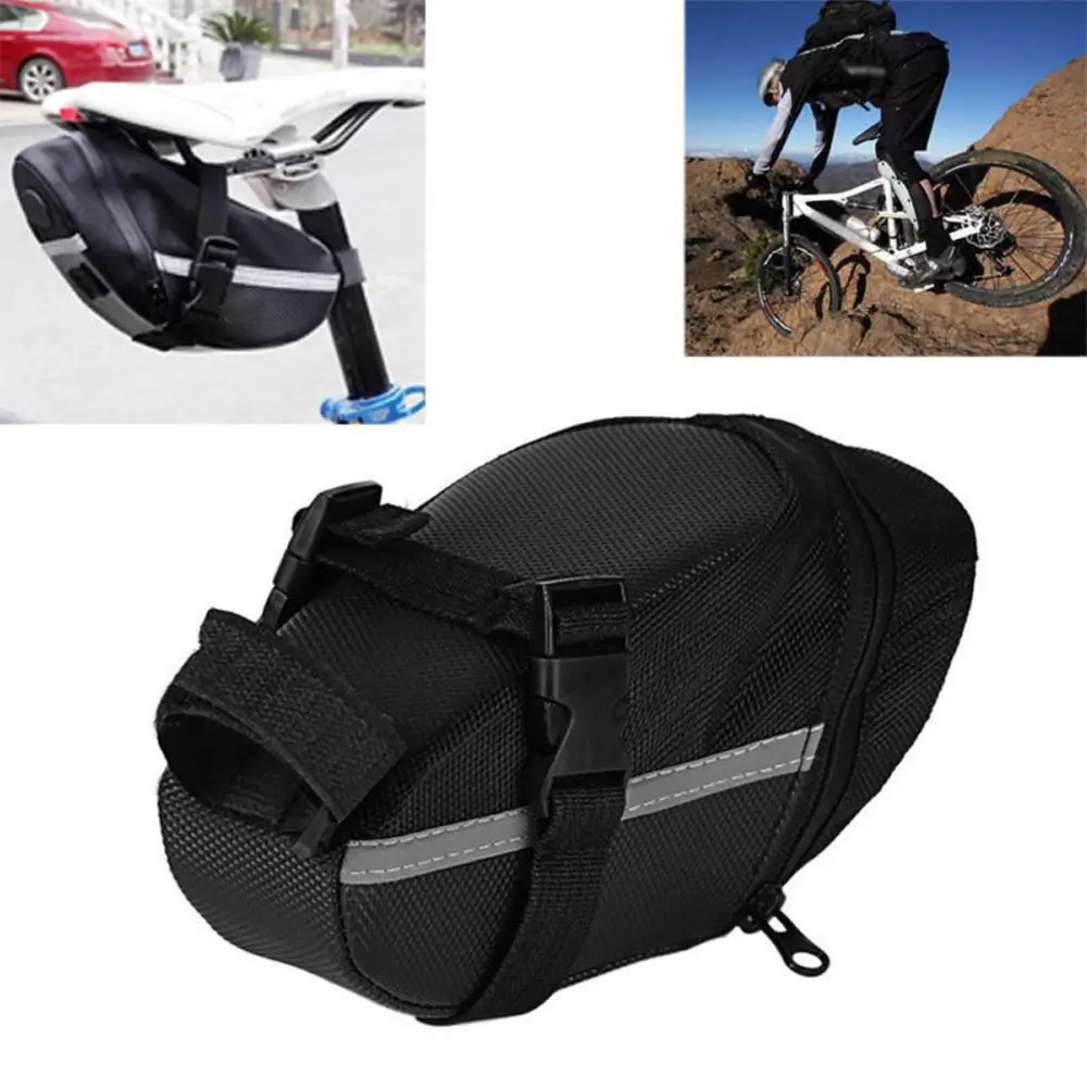 

ainproof Bicycle Bag Shockproof Bike Saddle Bag For Refletive Rear Large Capatity Seatpost MTB Bike Bag Accessories