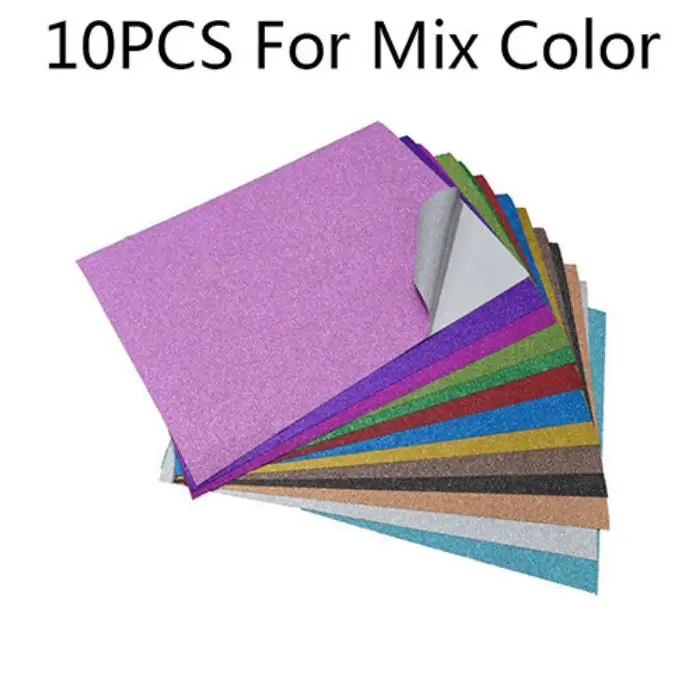 MIX COLOR Блестящая пленка, наклейка на стену, бумага, 10 шт., Рукоделие, сделай сам, сумка, клей, пленка, бант для волос, вечерние, свадебные украшения, книга оригами, Обложка 20*30 см - Цвет: MIX COLOR