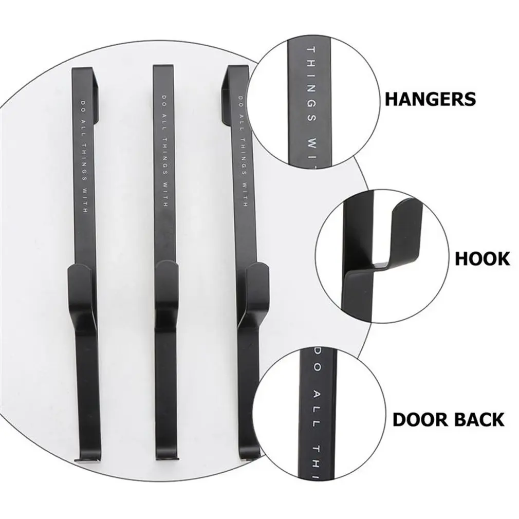 

3pcs Clothes Hanger Hook Door Back Hook Rack Punch-Free Door Back Hook Shelf Wall Hanging Door-Back Clothes Hanger