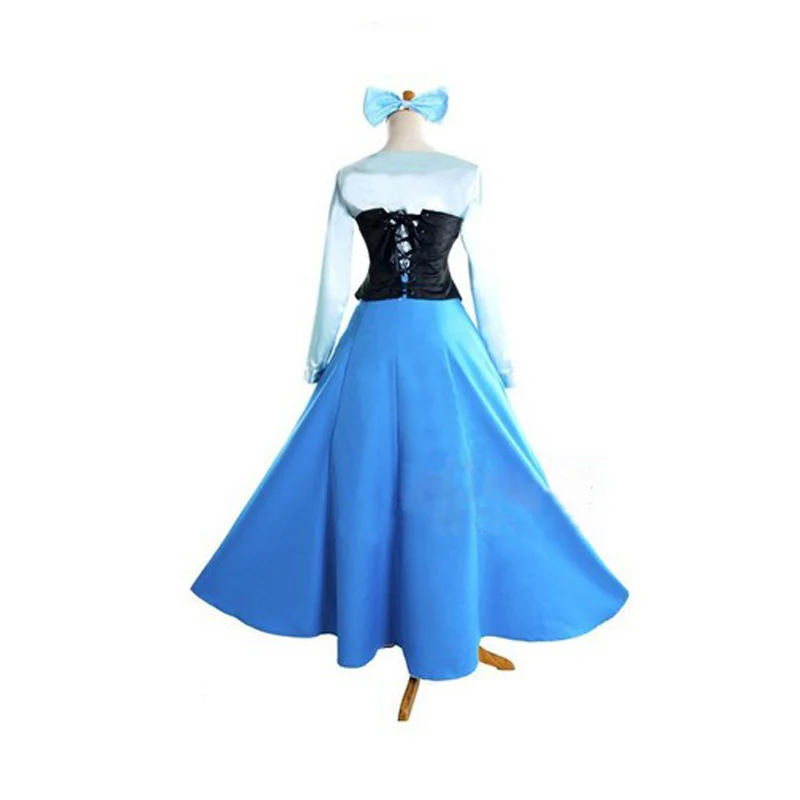 Вечерние ское платье для косплея Ариэль голубое маленькой Русалочки вечеринки
