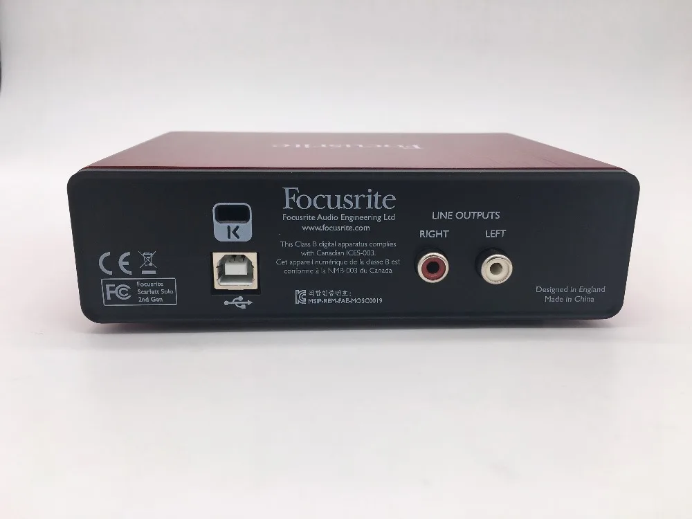 Модернизированный Focusrite Scarlett Solo(2nd gen) 2 входа 2 Выход USB аудио интерфейс звуковая карта для записи микрофона гитары