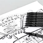 1 шт. профессиональный художественный маркер Pigma, ручка для рисования, эскизов, черные чернила, кисть, канцелярские принадлежности, анимация, товары для рукоделия